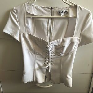 I.Am.GIA white Evita Top